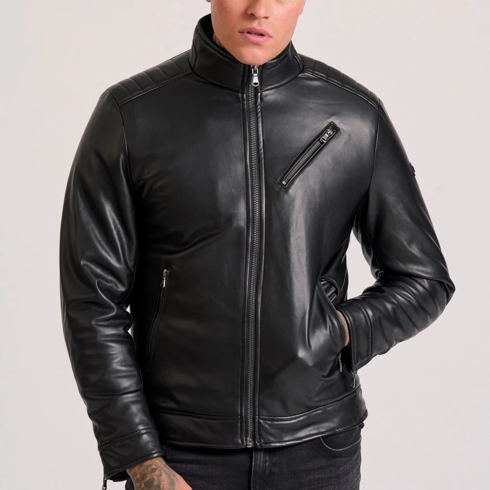 FUNKY BUDDHA Biker μπουφάν από οικολογικό δέρμα (PU)