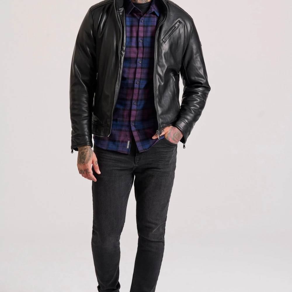 FUNKY BUDDHA Biker μπουφάν από οικολογικό δέρμα (PU)
