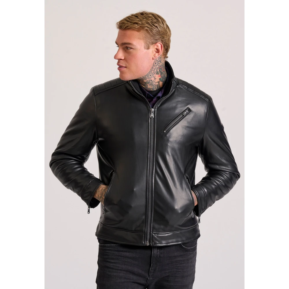 FUNKY BUDDHA Biker μπουφάν από οικολογικό δέρμα (PU)