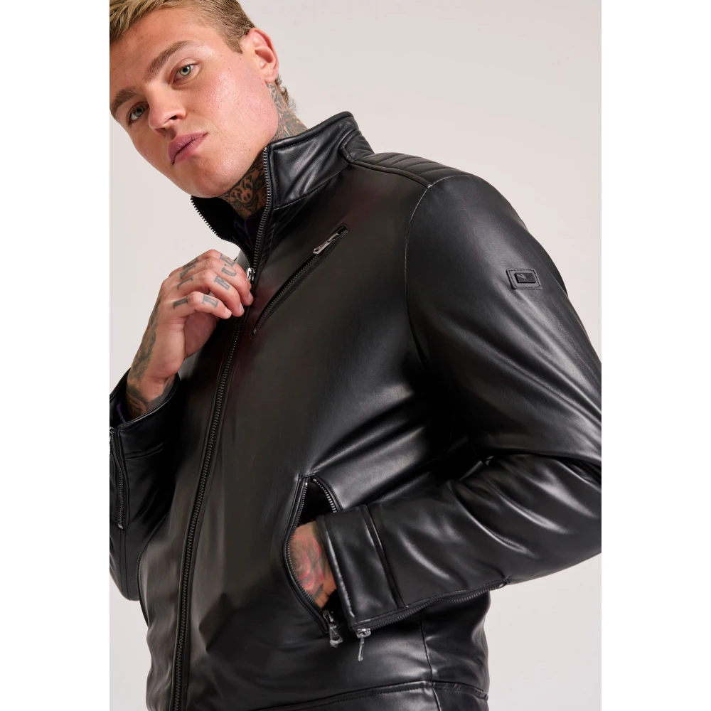 FUNKY BUDDHA Biker μπουφάν από οικολογικό δέρμα (PU)