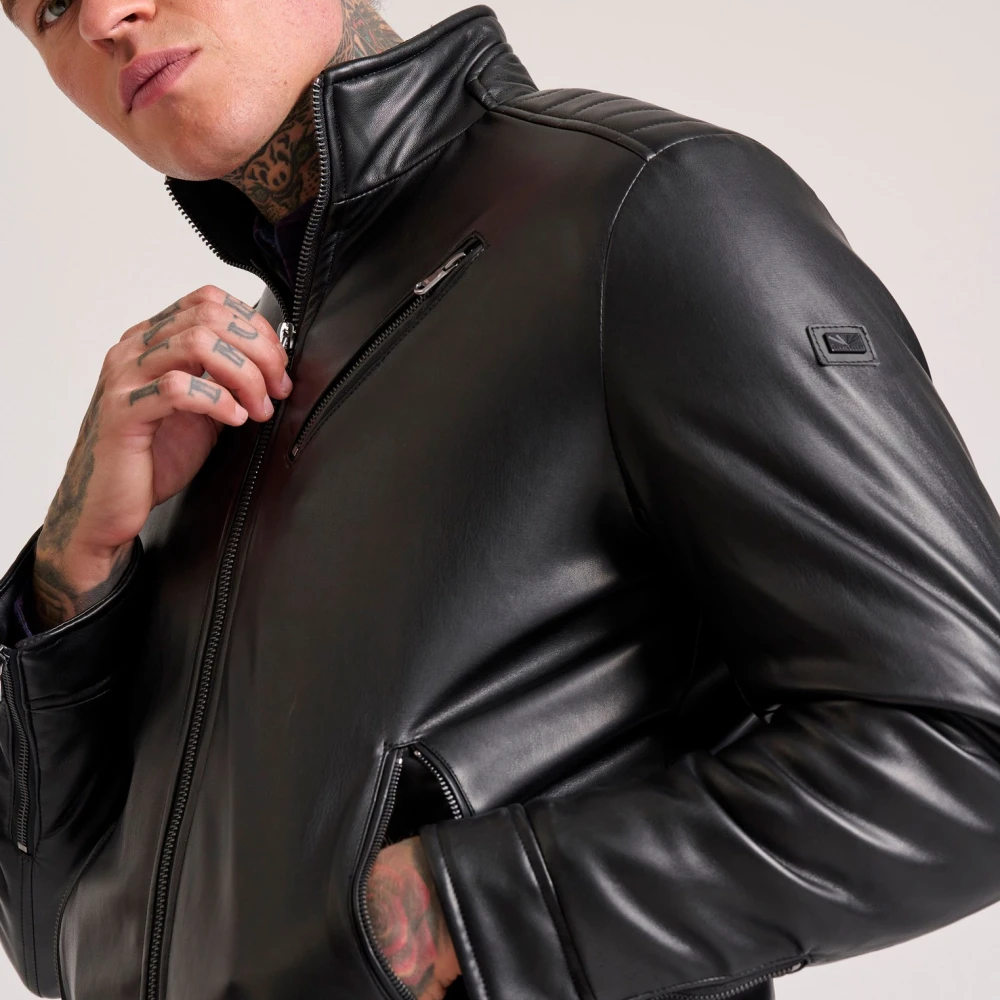 FUNKY BUDDHA Biker μπουφάν από οικολογικό δέρμα (PU)