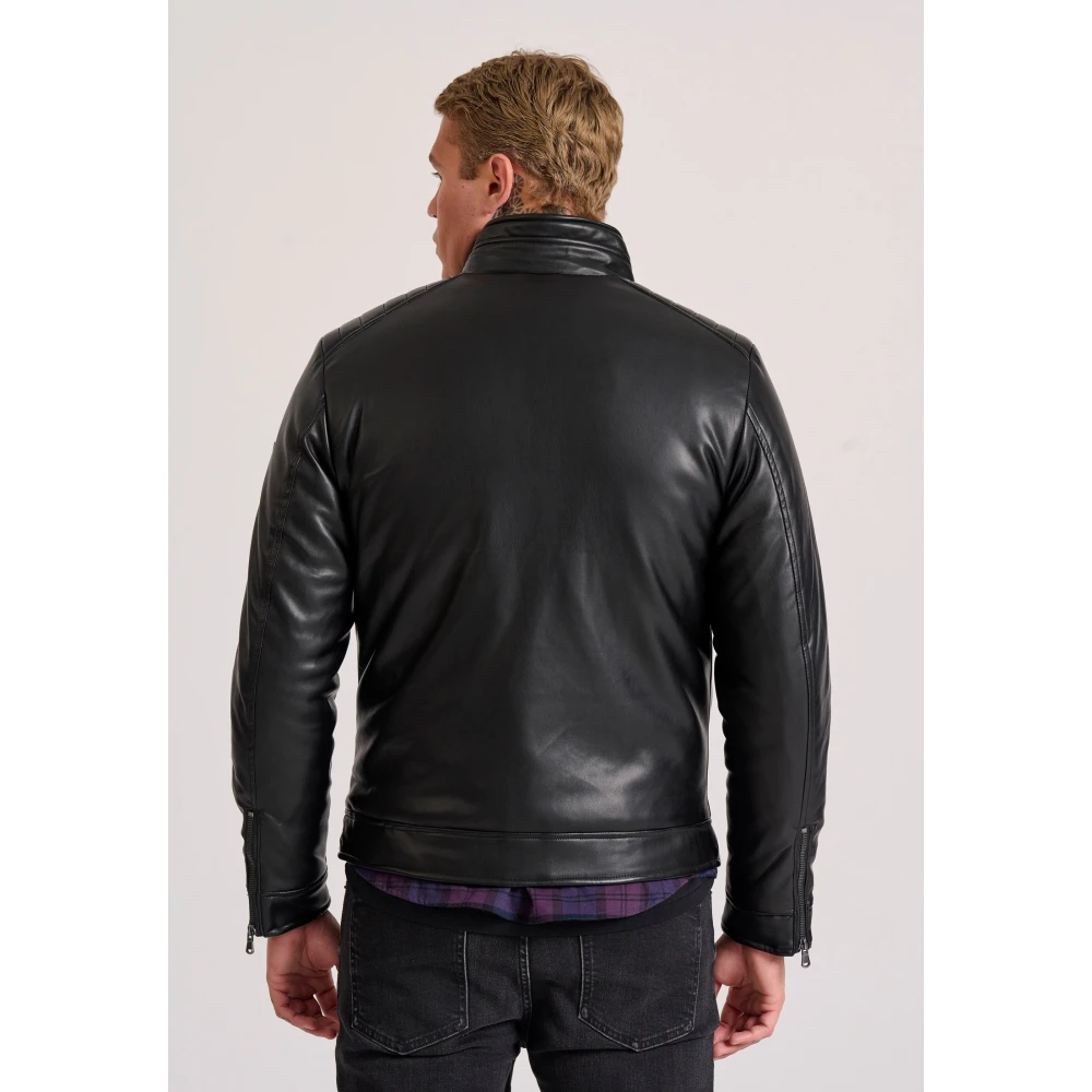 FUNKY BUDDHA Biker μπουφάν από οικολογικό δέρμα (PU)