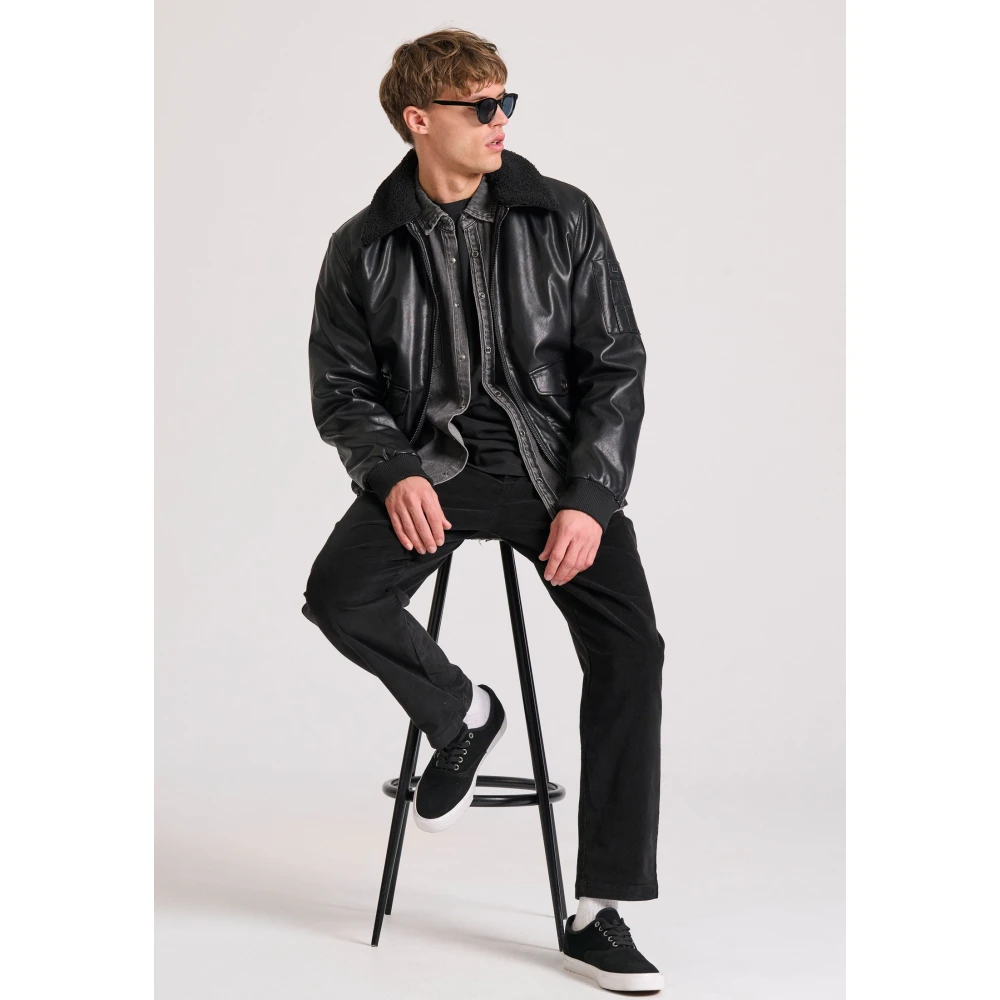 FUNKY BUDDHA Bomber jacket από οικολογικό δέρμα (PU)