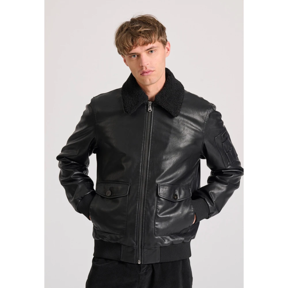 FUNKY BUDDHA Bomber jacket από οικολογικό δέρμα (PU)