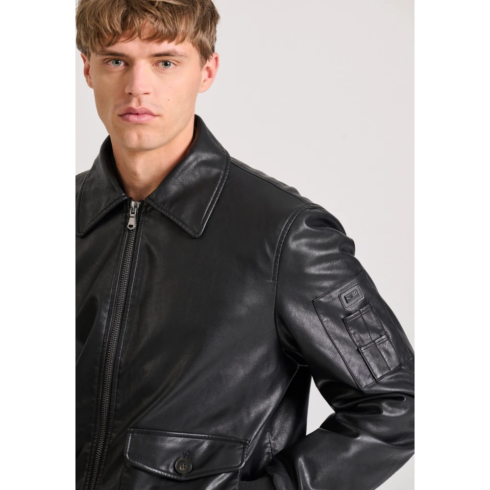 FUNKY BUDDHA Bomber jacket από οικολογικό δέρμα (PU)