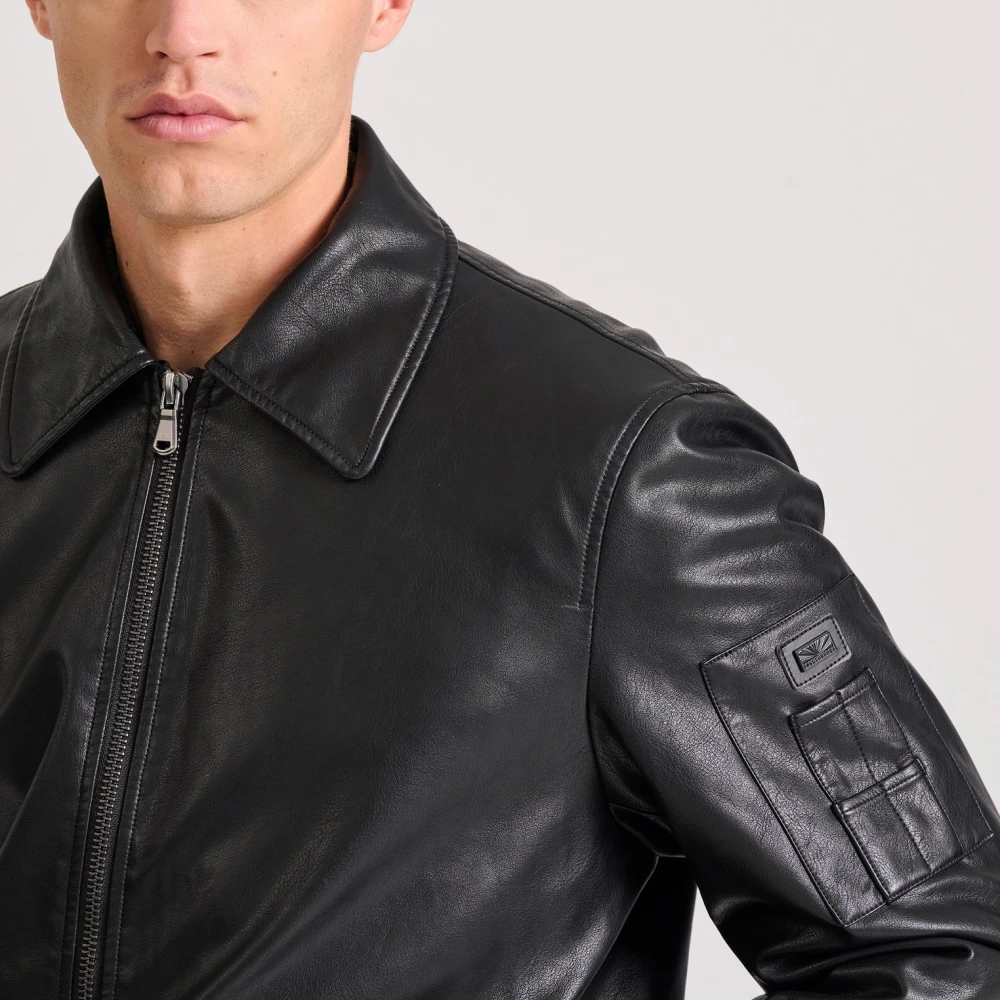 FUNKY BUDDHA Bomber jacket από οικολογικό δέρμα (PU)