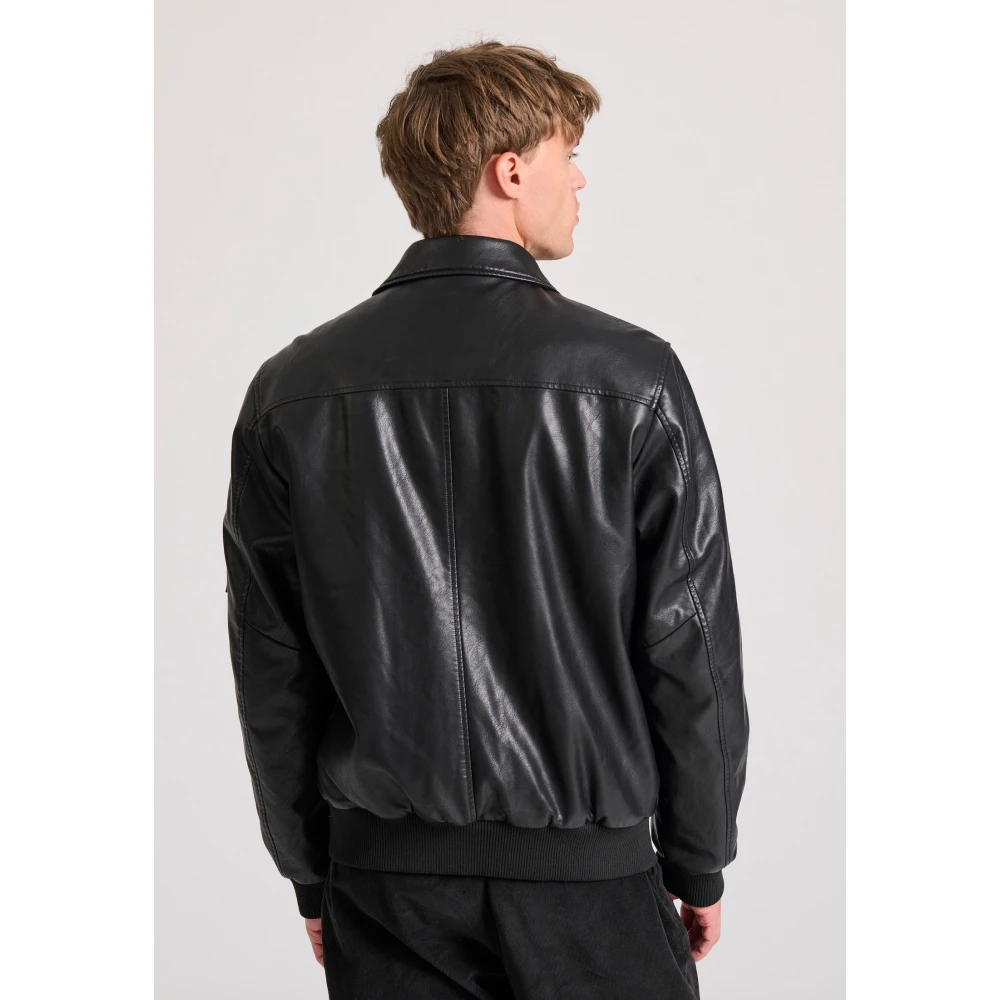 FUNKY BUDDHA Bomber jacket από οικολογικό δέρμα (PU)