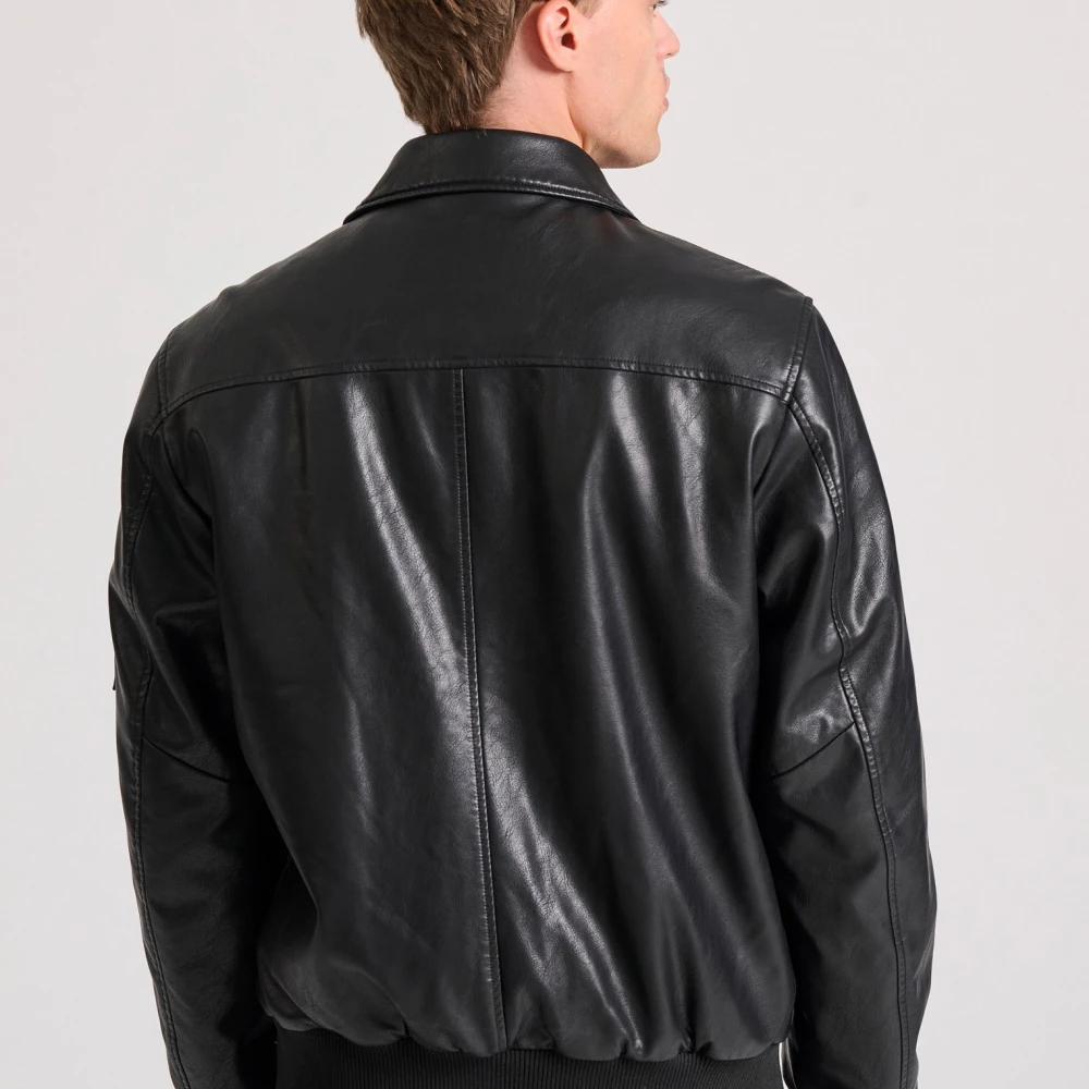 FUNKY BUDDHA Bomber jacket από οικολογικό δέρμα (PU)