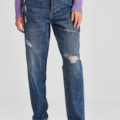 FUNKY BUDDHA Boyfriend fit τζιν παντελόνι με φθορές