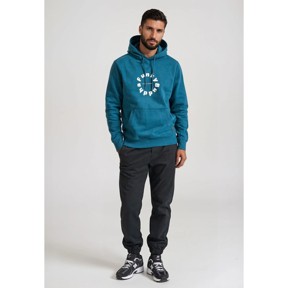 FUNKY BUDDHA Chino jogger παντελόνι σε micro ζακάρ ύφανση