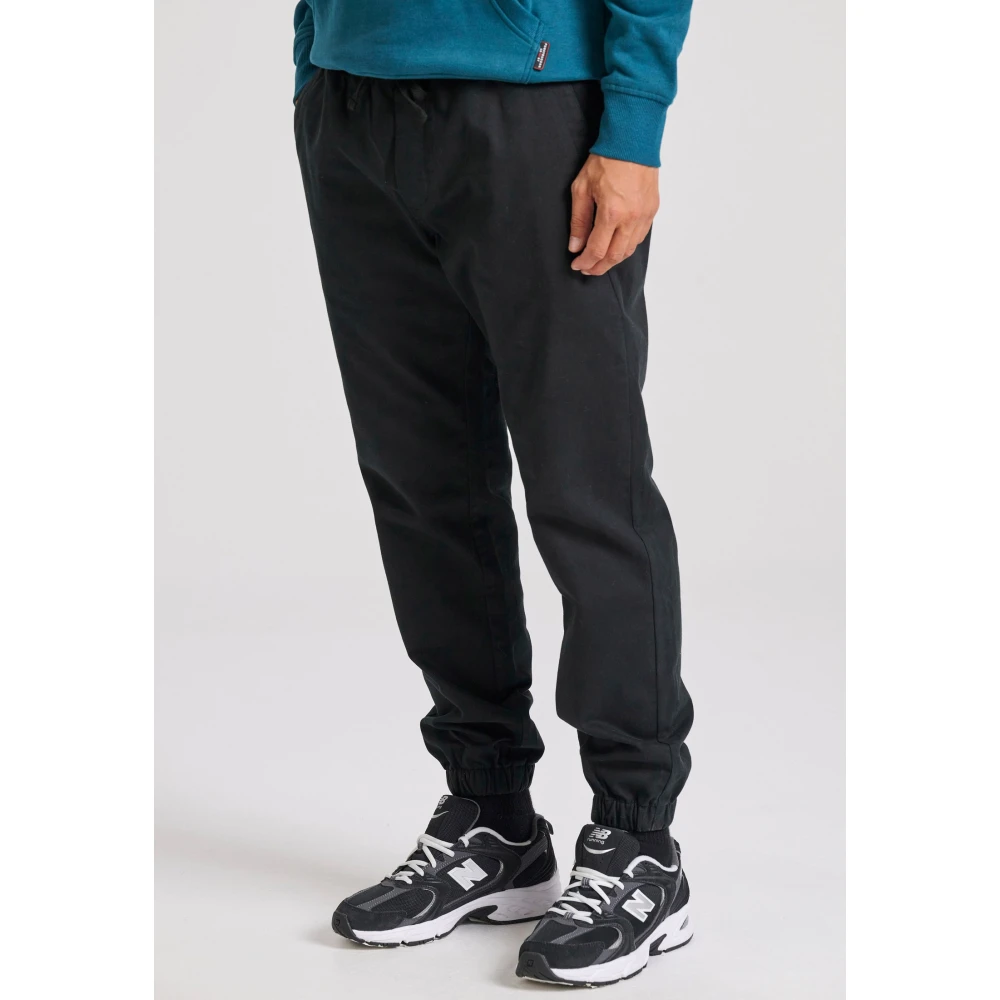 FUNKY BUDDHA Chino jogger παντελόνι σε micro ζακάρ ύφανση