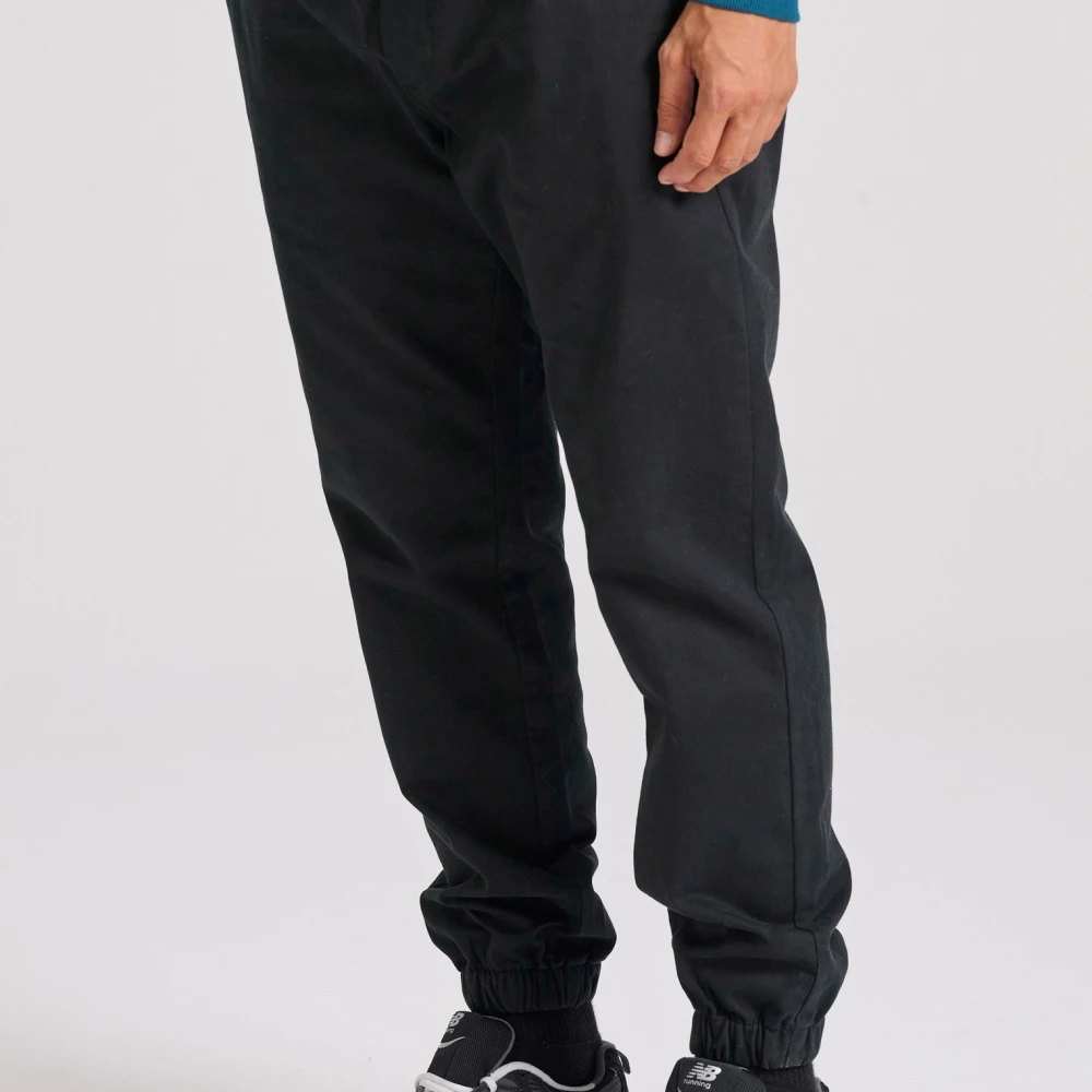 FUNKY BUDDHA Chino jogger παντελόνι σε micro ζακάρ ύφανση