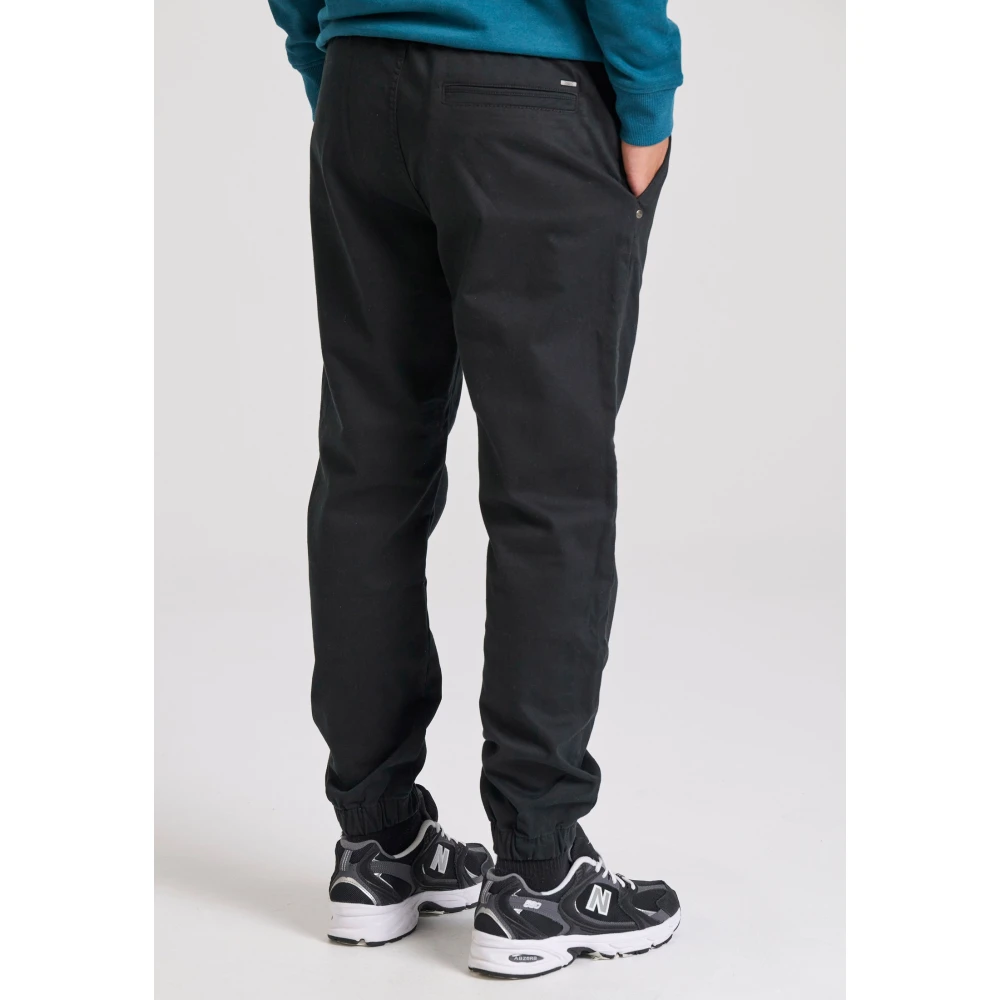 FUNKY BUDDHA Chino jogger παντελόνι σε micro ζακάρ ύφανση