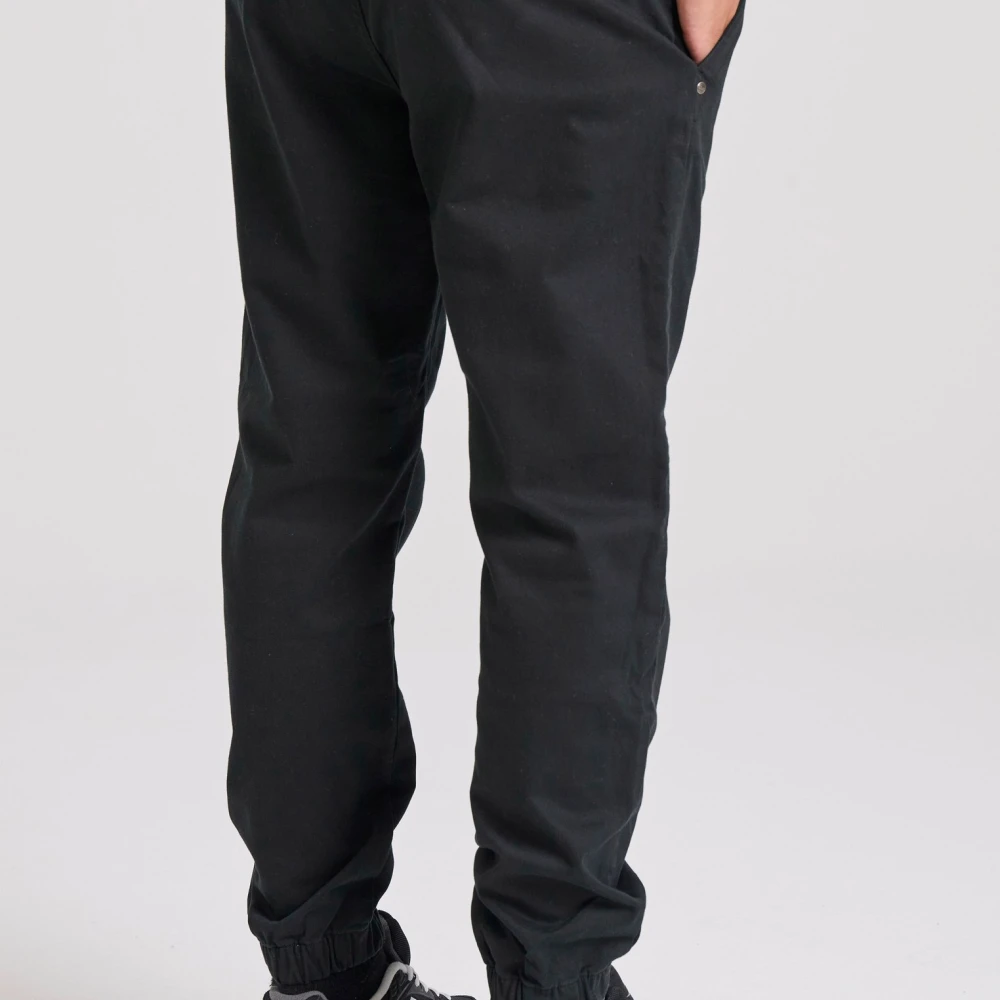 FUNKY BUDDHA Chino jogger παντελόνι σε micro ζακάρ ύφανση