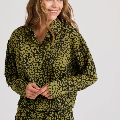 FUNKY BUDDHA Cropped πουκάμισο με all over τύπωμα