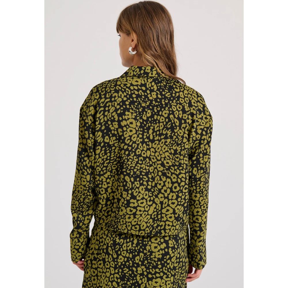 FUNKY BUDDHA Cropped πουκάμισο με all over τύπωμα