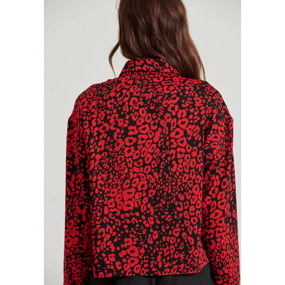 FUNKY BUDDHA Cropped πουκάμισο με all over τύπωμα