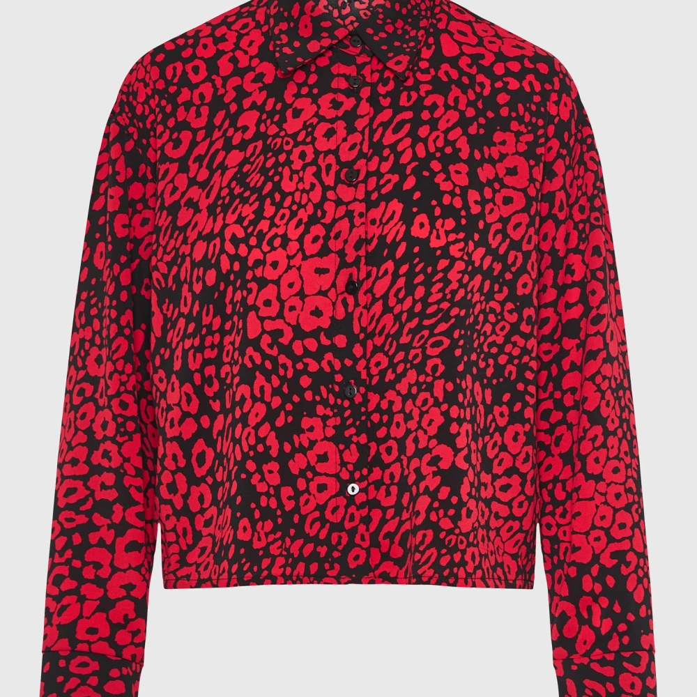 FUNKY BUDDHA Cropped πουκάμισο με all over τύπωμα