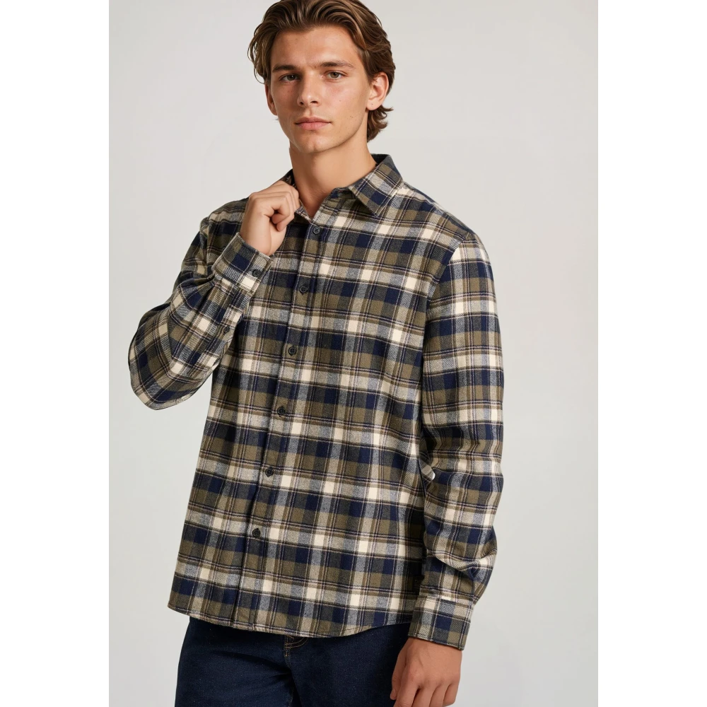 FUNKY BUDDHA Flannel καρό πουκάμισο