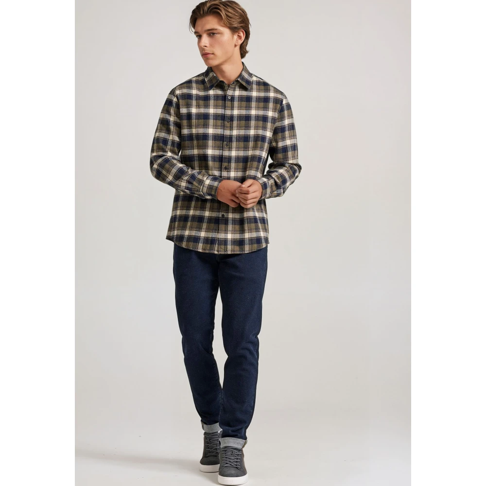 FUNKY BUDDHA Flannel καρό πουκάμισο