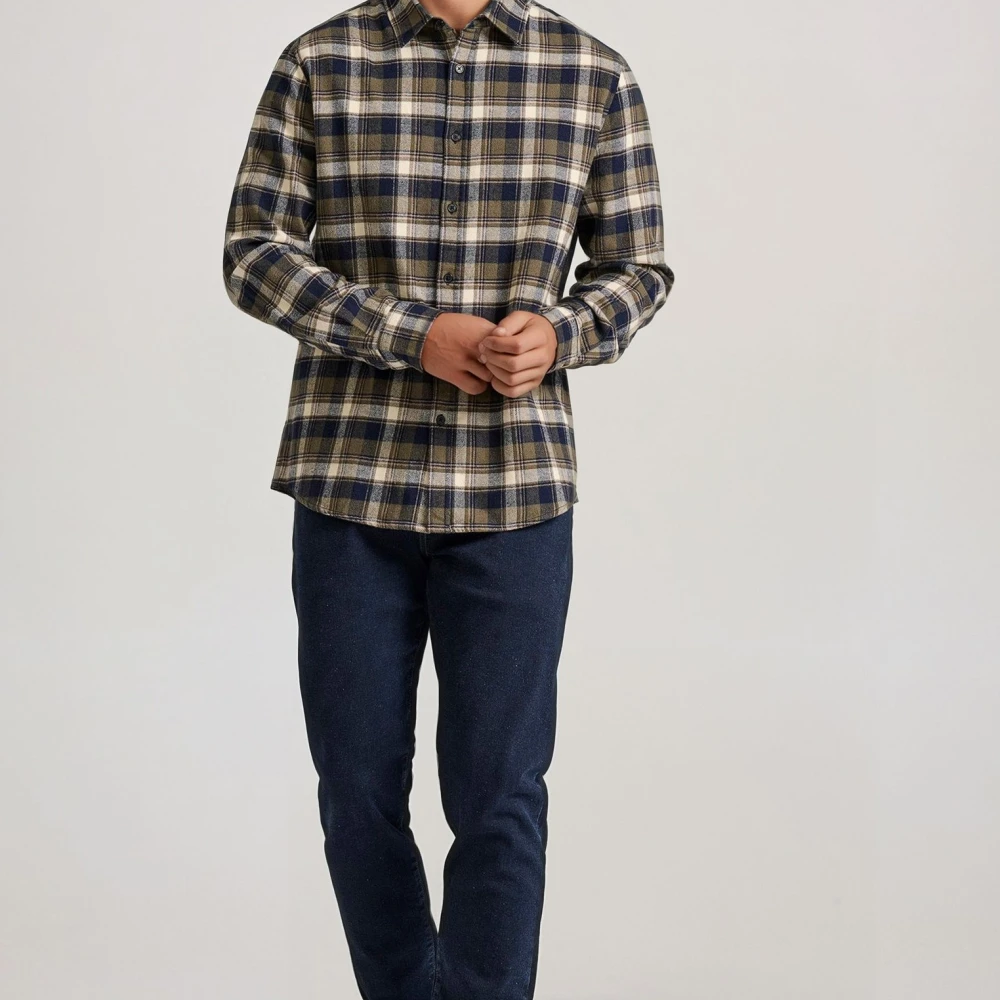 FUNKY BUDDHA Flannel καρό πουκάμισο