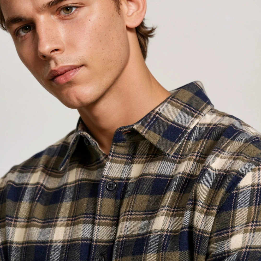 FUNKY BUDDHA Flannel καρό πουκάμισο