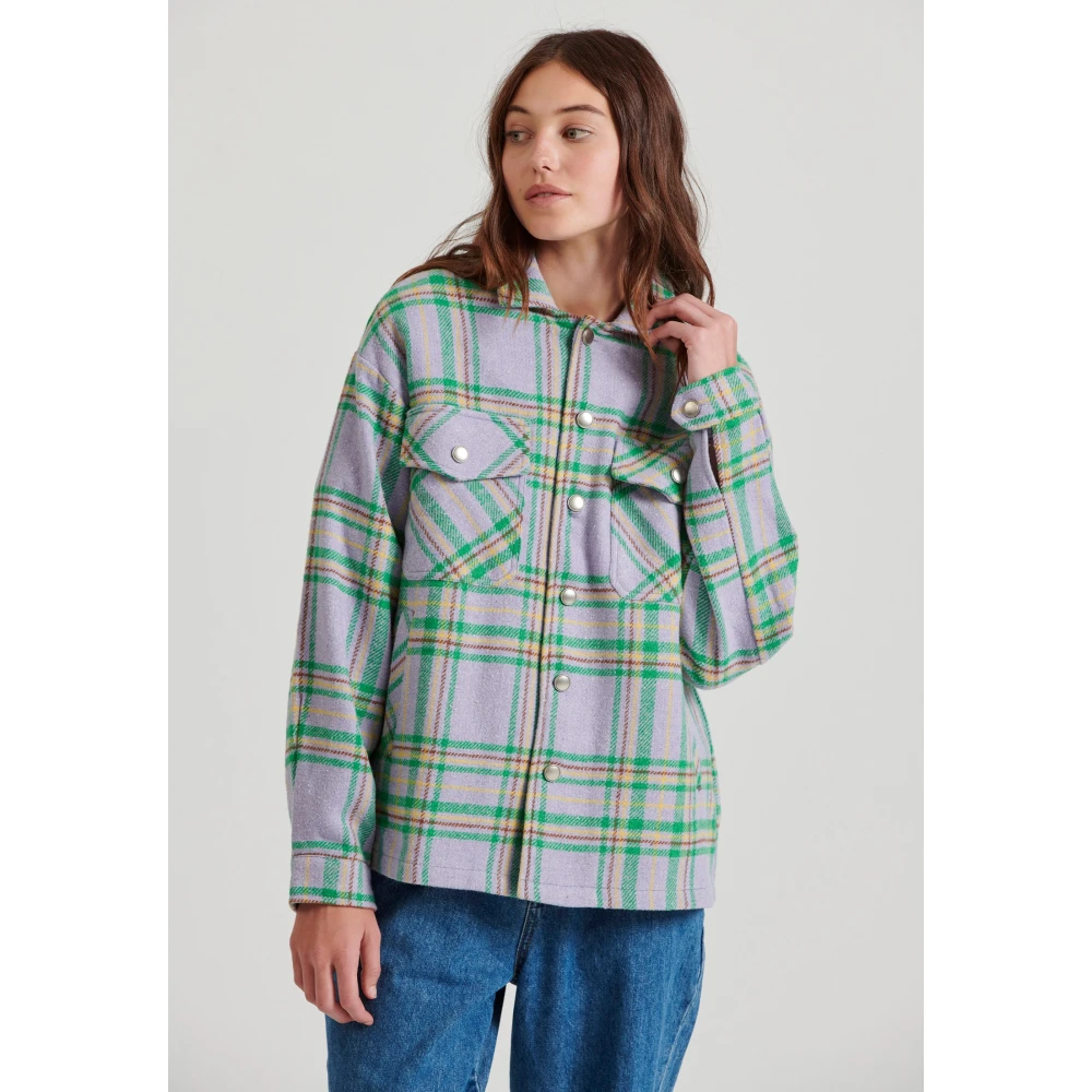 FUNKY BUDDHA Flannel καρό πουκάμισο με τσέπες στο στήθος