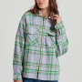 FUNKY BUDDHA Flannel καρό πουκάμισο με τσέπες στο στήθος