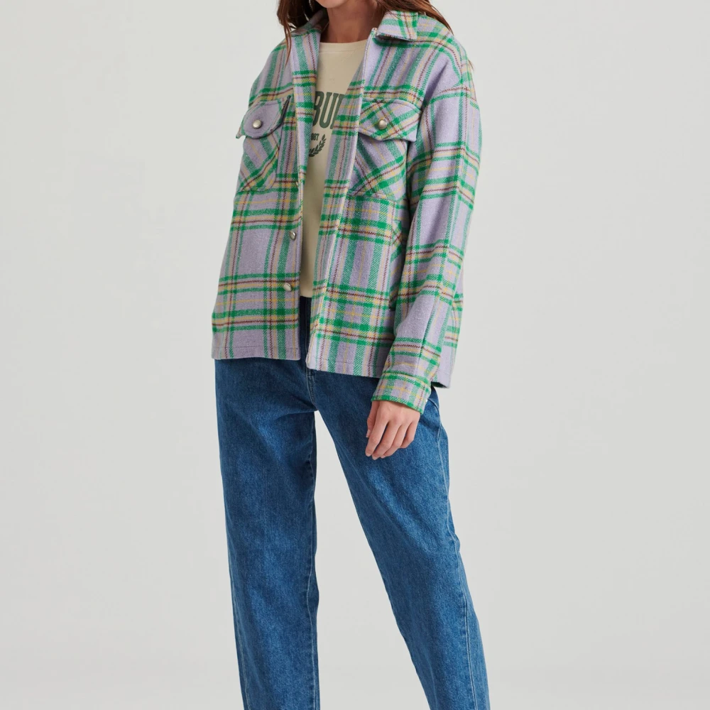 FUNKY BUDDHA Flannel καρό πουκάμισο με τσέπες στο στήθος