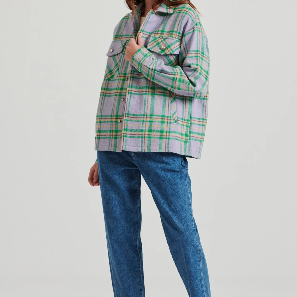 FUNKY BUDDHA Flannel καρό πουκάμισο με τσέπες στο στήθος