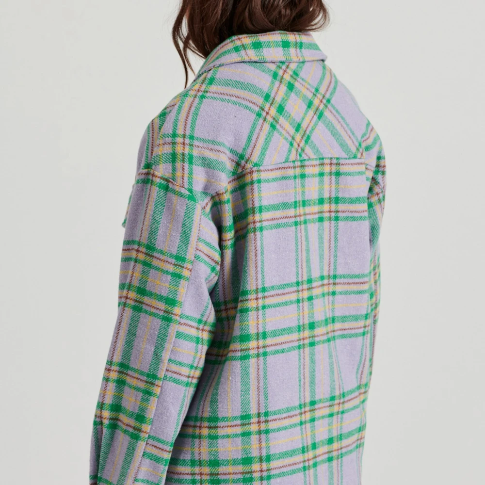 FUNKY BUDDHA Flannel καρό πουκάμισο με τσέπες στο στήθος