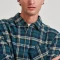 FUNKY BUDDHA Flannel καρό πουκάμισο με τσέπη στο στήθος