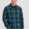 FUNKY BUDDHA Flannel καρό πουκάμισο με τσέπη στο στήθος