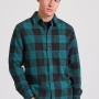 FUNKY BUDDHA Flannel καρό πουκάμισο με τσέπη στο στήθος