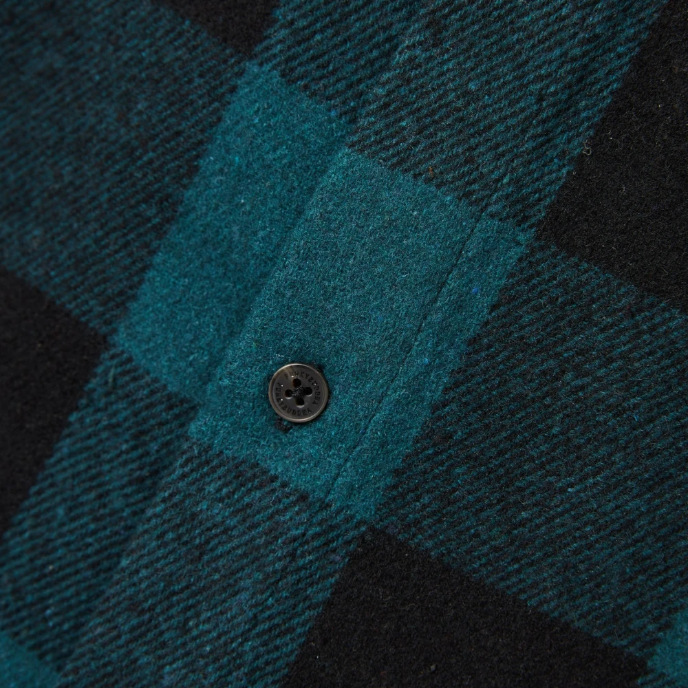 FUNKY BUDDHA Flannel καρό πουκάμισο με τσέπη στο στήθος