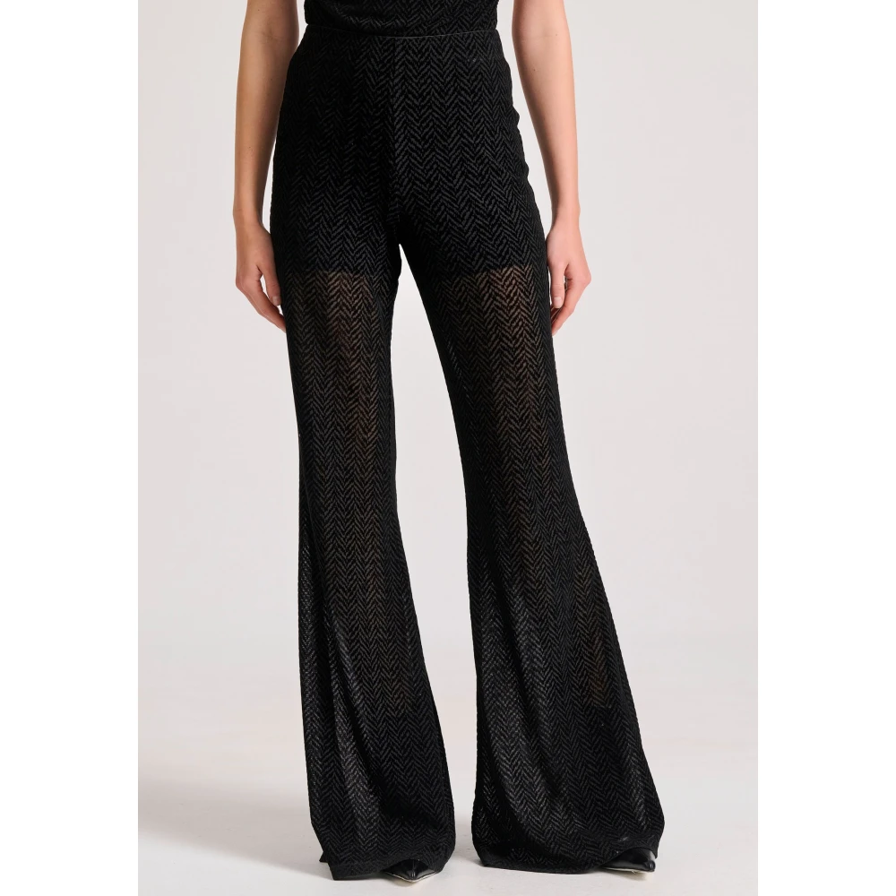 FUNKY BUDDHA Flare fit παντελόνι σε βελουτέ ύφασμα με pattern