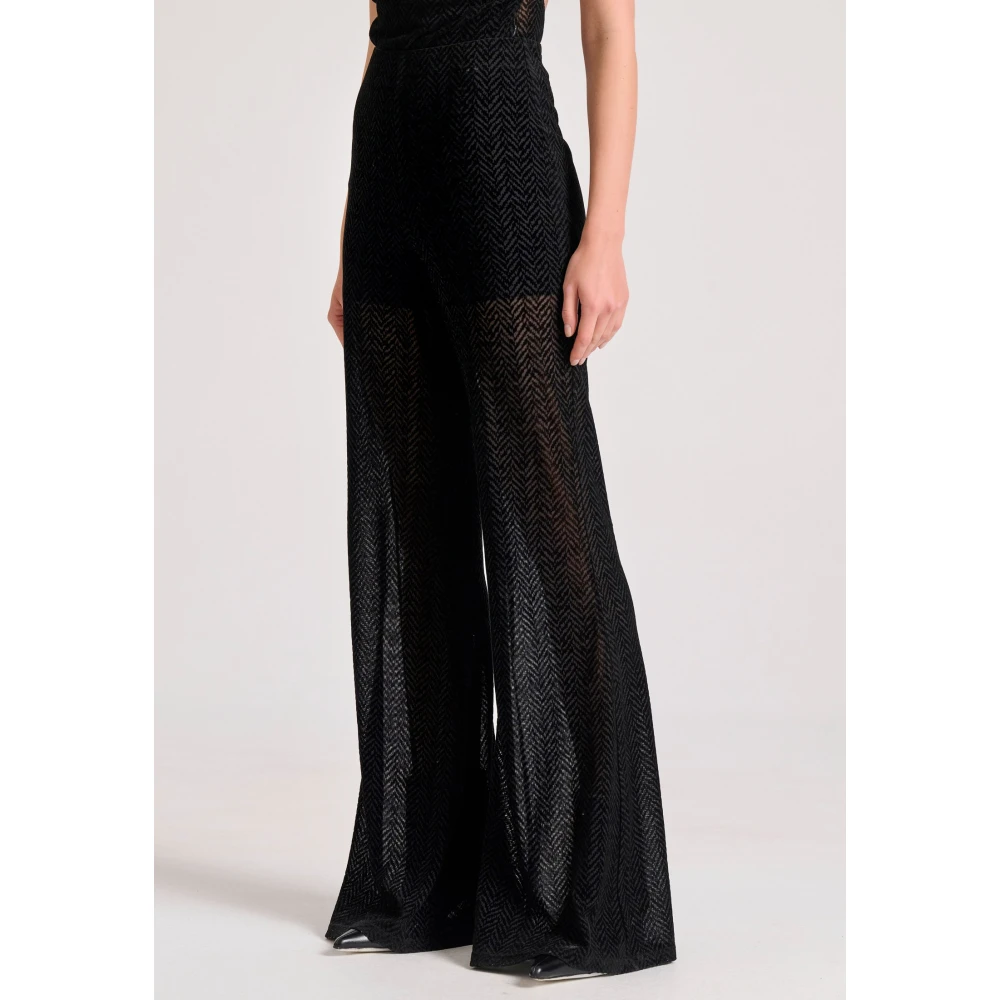 FUNKY BUDDHA Flare fit παντελόνι σε βελουτέ ύφασμα με pattern