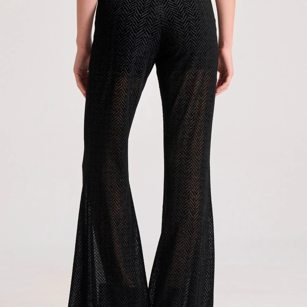 FUNKY BUDDHA Flare fit παντελόνι σε βελουτέ ύφασμα με pattern