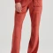 FUNKY BUDDHA Flare fit παντελόνι φόρμας σε βελουτέ ύφασμα