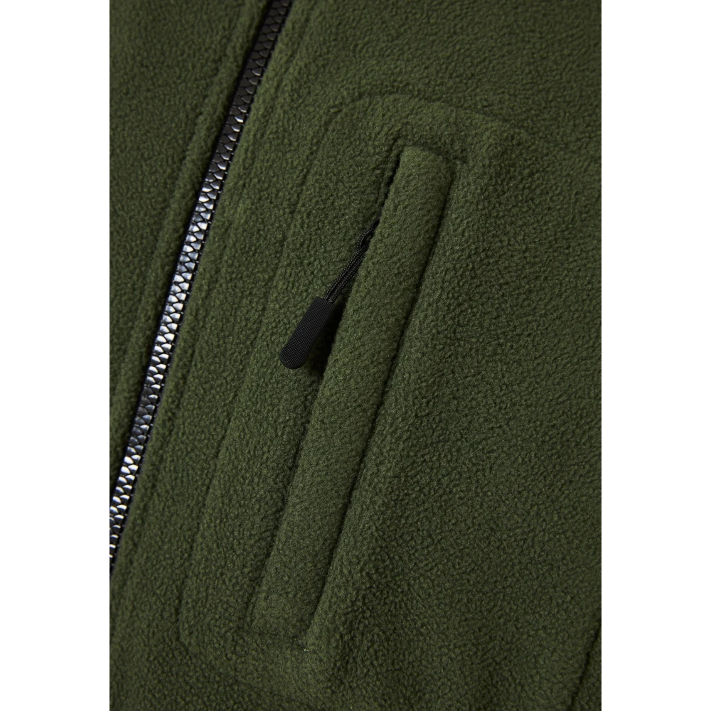 FUNKY BUDDHA Fleece ζακέτα φούτερ με zip-up τσέπη στο στήθος