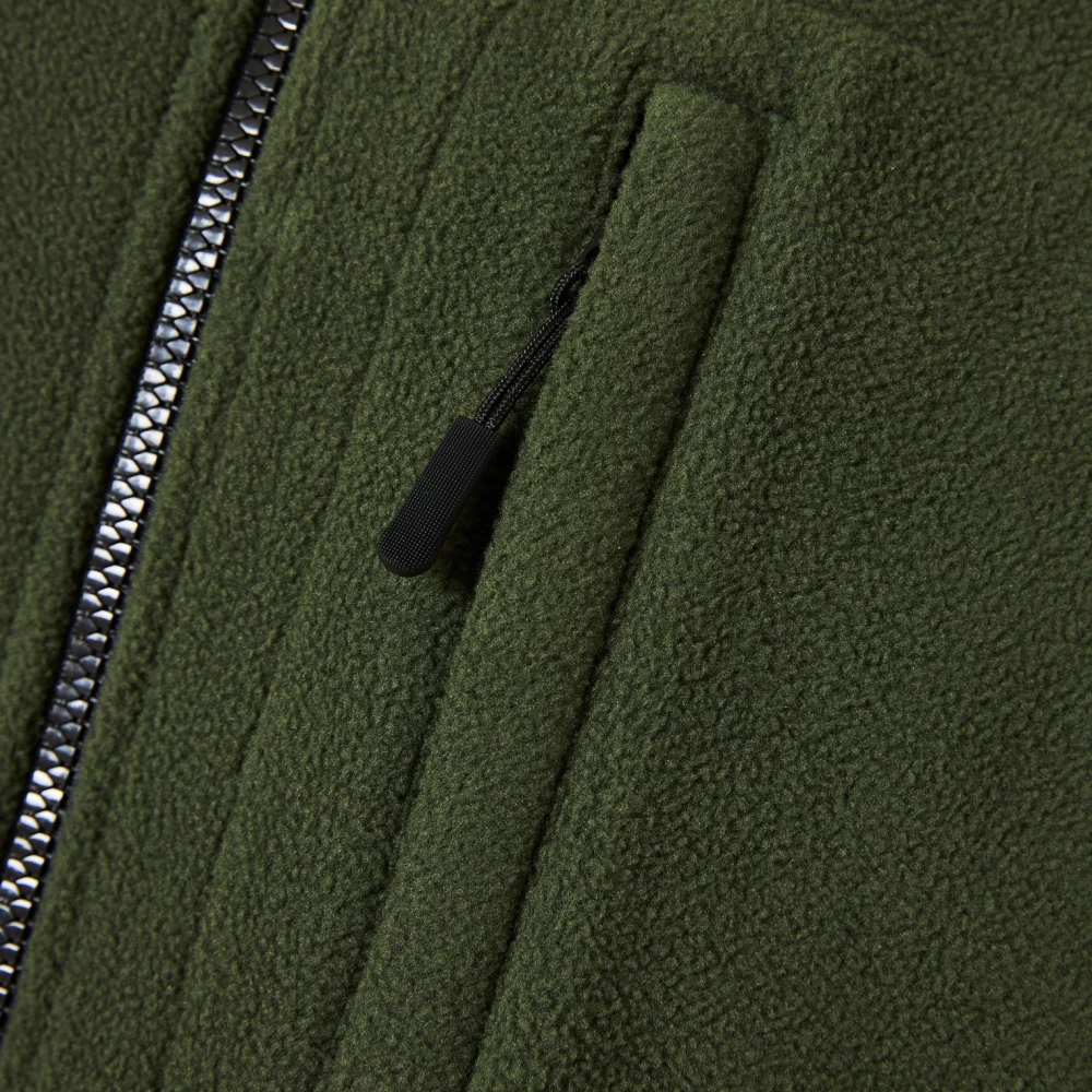 FUNKY BUDDHA Fleece ζακέτα φούτερ με zip-up τσέπη στο στήθος