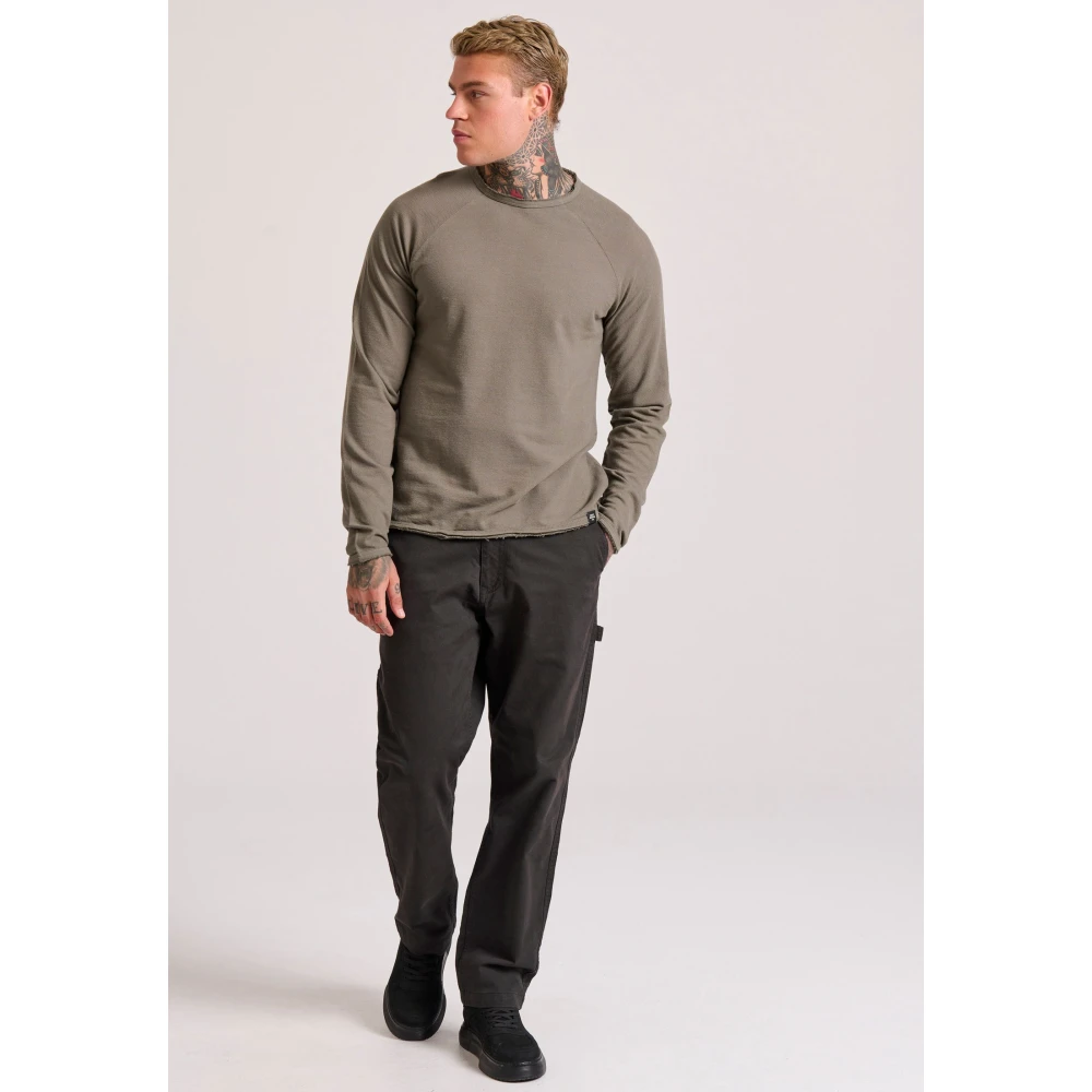 FUNKY BUDDHA Garment dyed t-shirt με raw edges