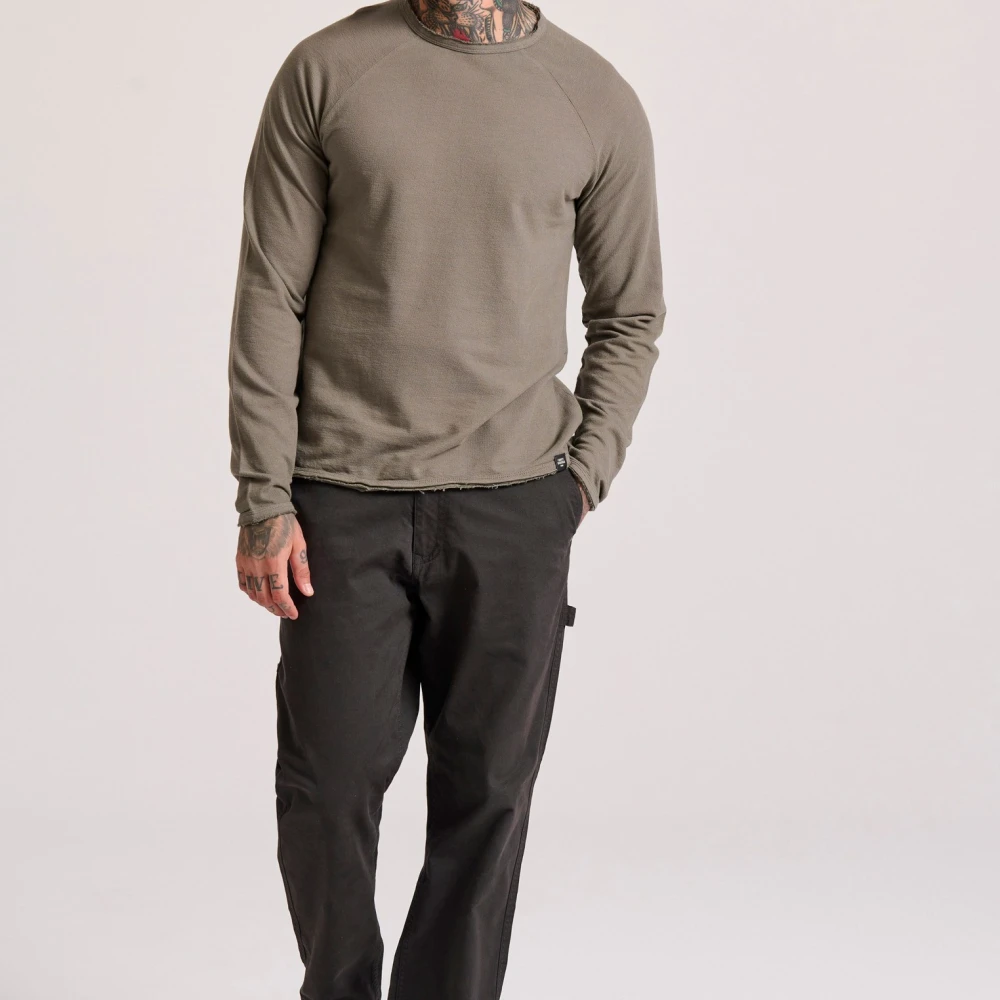 FUNKY BUDDHA Garment dyed t-shirt με raw edges