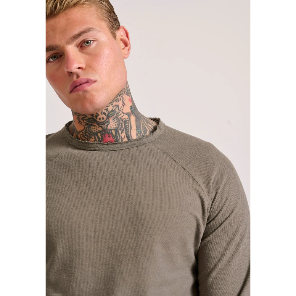 FUNKY BUDDHA Garment dyed t-shirt με raw edges