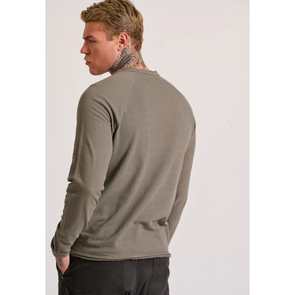 FUNKY BUDDHA Garment dyed t-shirt με raw edges