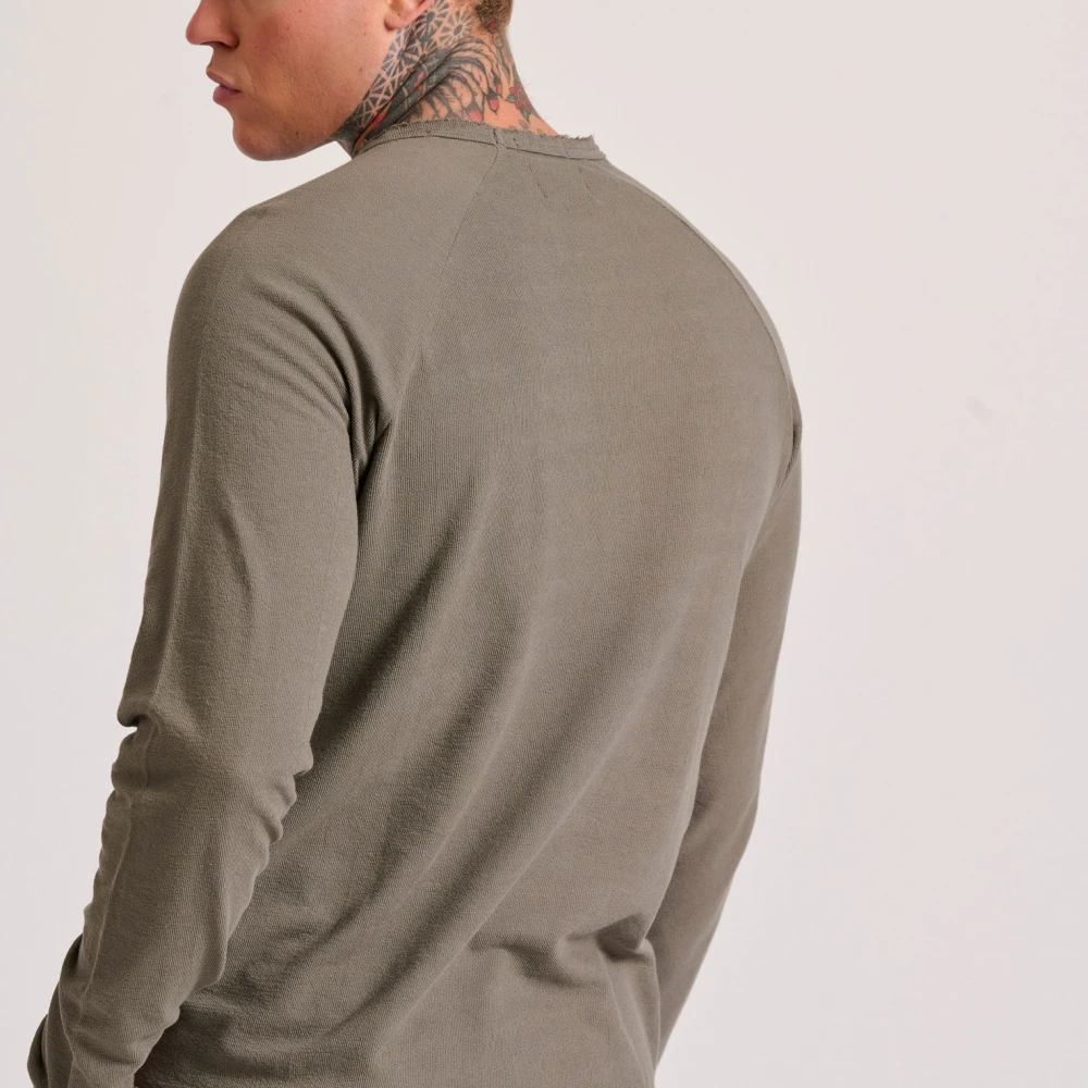 FUNKY BUDDHA Garment dyed t-shirt με raw edges