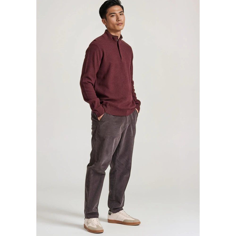 FUNKY BUDDHA Half-zip πλεκτή μπλούζα με πατιλέτα