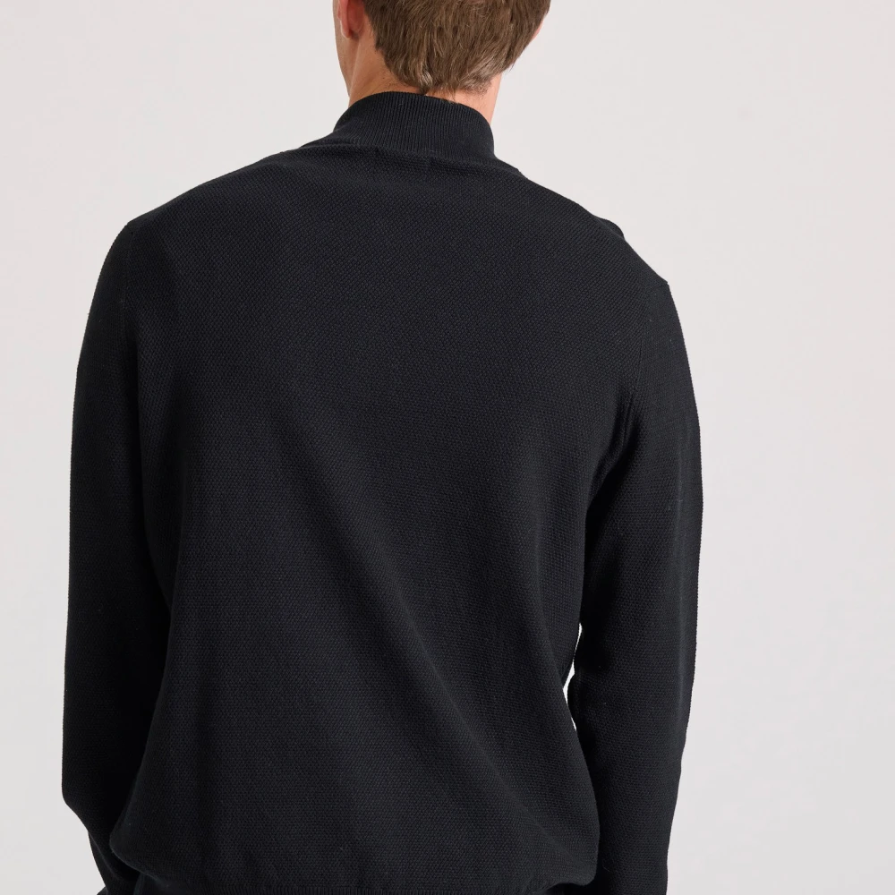 FUNKY BUDDHA Half-zip πλεκτή μπλούζα με πατιλέτα