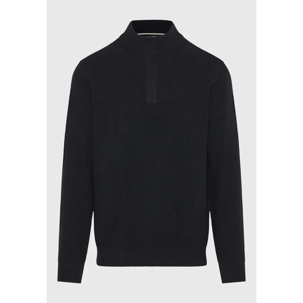 FUNKY BUDDHA Half-zip πλεκτή μπλούζα με πατιλέτα