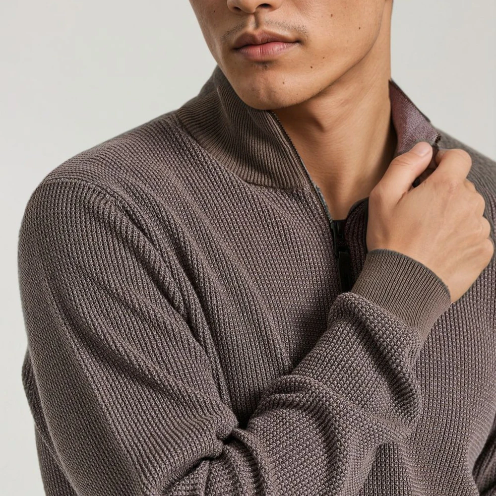 FUNKY BUDDHA Half-zip πουλόβερ με ψηλή λαιμόκοψη